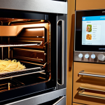**

> Modern Italian kitchen with smart oven displaying internal temperature, touch-screen refrigerator showing grocery list, and a multi-functional food processor preparing pasta. Warm, inviting lighting.

**
