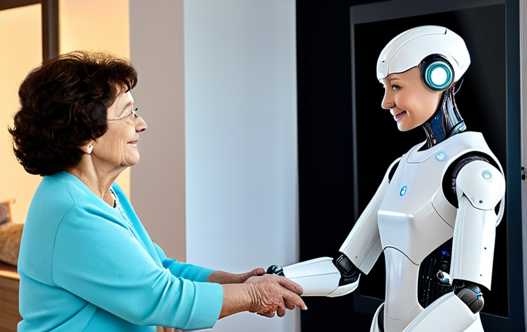 가정용 로봇의 디자인 변화 분석 - Empathetic Robot Design in a Home**
"A friendly, approachable domestic robot with smooth, matte fin...