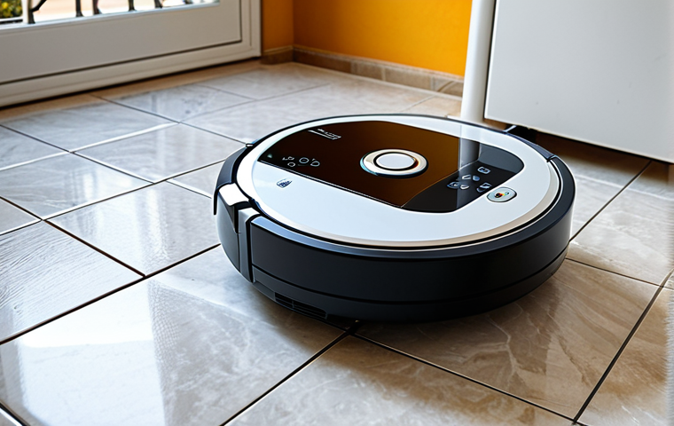 로봇 기술이 해결하는 가정 문제 - Robotic Vacuum Cleaner in a Cozy Italian Home**
"A robotic vacuum cleaner autonomously cleaning the...